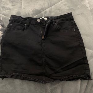 Black jean skirt
